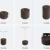 Jewelry Display Stand Set Brown Color & Microfiber, Metal Material DS189 -f