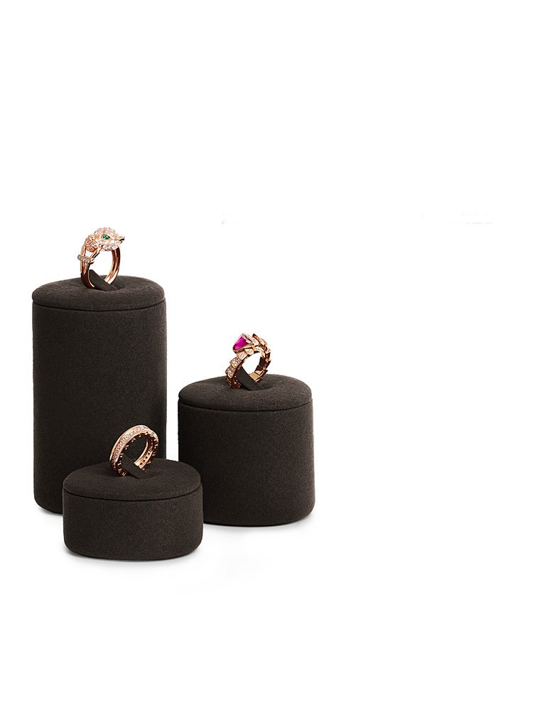 Jewelry Display Stand Set Brown Color & Microfiber, Metal Material DS189 -g