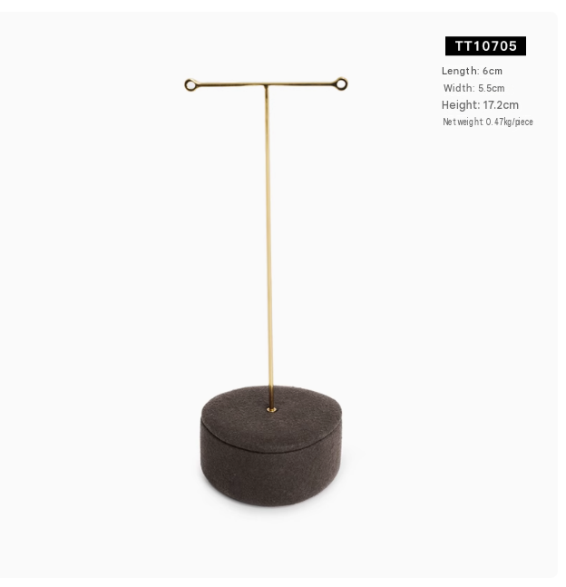 Jewelry Display Stand Set Brown Color & Microfiber, Metal Material DS189 -m
