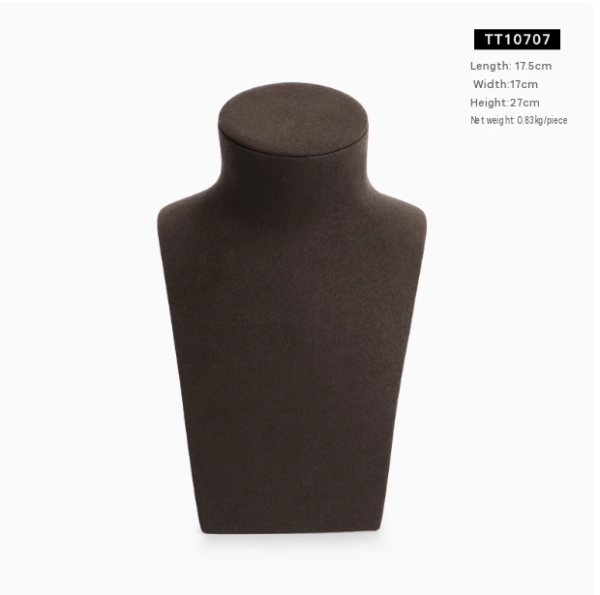 Jewelry Display Stand Set Brown Color & Microfiber, Metal Material DS189 -o