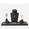 Jewelry Display Stand Set Grey Color & Microfiber, Metal Material DS188