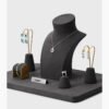 Jewelry Display Stand Set Grey Color & Microfiber, Metal Material DS188 -a