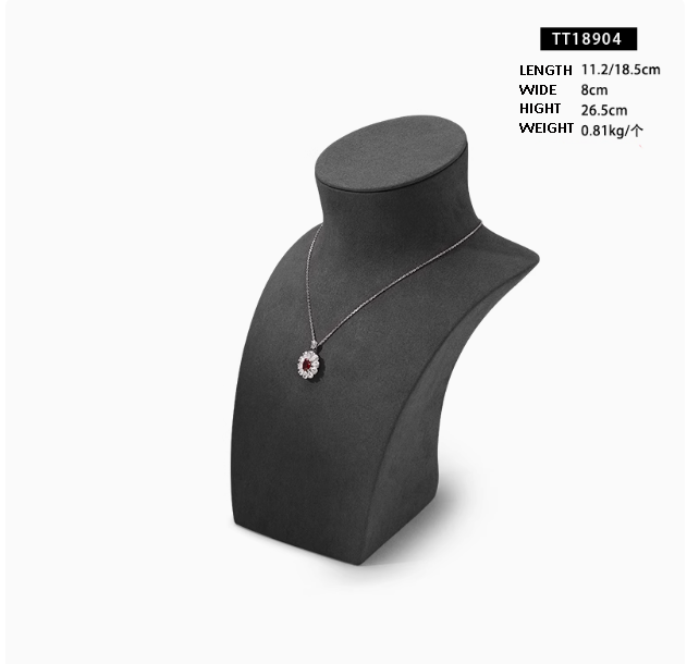 Jewelry Display Stand Set Grey Color & Microfiber, Metal Material DS188 -c