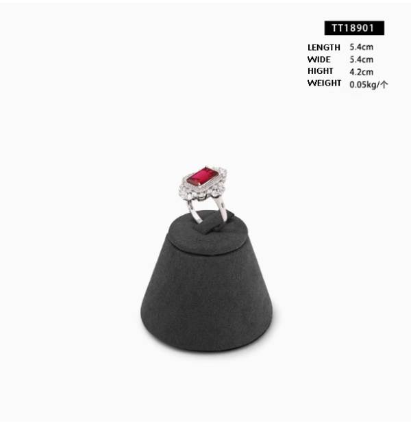 Jewelry Display Stand Set Grey Color & Microfiber, Metal Material DS188 -d