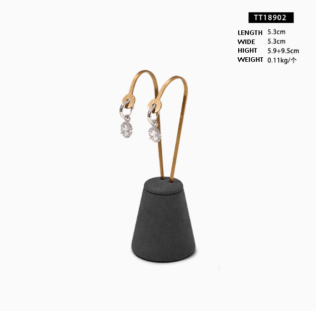 Jewelry Display Stand Set Grey Color & Microfiber, Metal Material DS188 -g