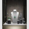 Grey Jewelry Display Stand Set with Microfiber, PuLeather & Steel Material DS193 -b