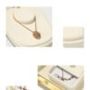 Jewelry Display Stand Set Beige Color, Microfiber & Steel Material DS192 -e