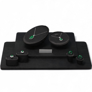 Jewelry Display Stand Set Black Color & PU Leather Material DS190 -b