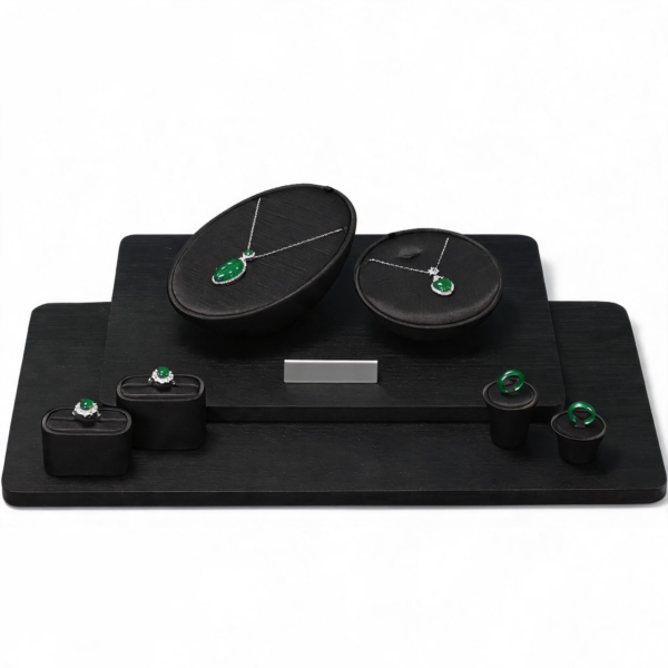 Jewelry Display Stand Set Black Color & PU Leather Material DS190 -b